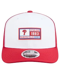New Era Men's White/Red Philadelphia Phillies Established Patch 9SEVENTY Adjustable Hat