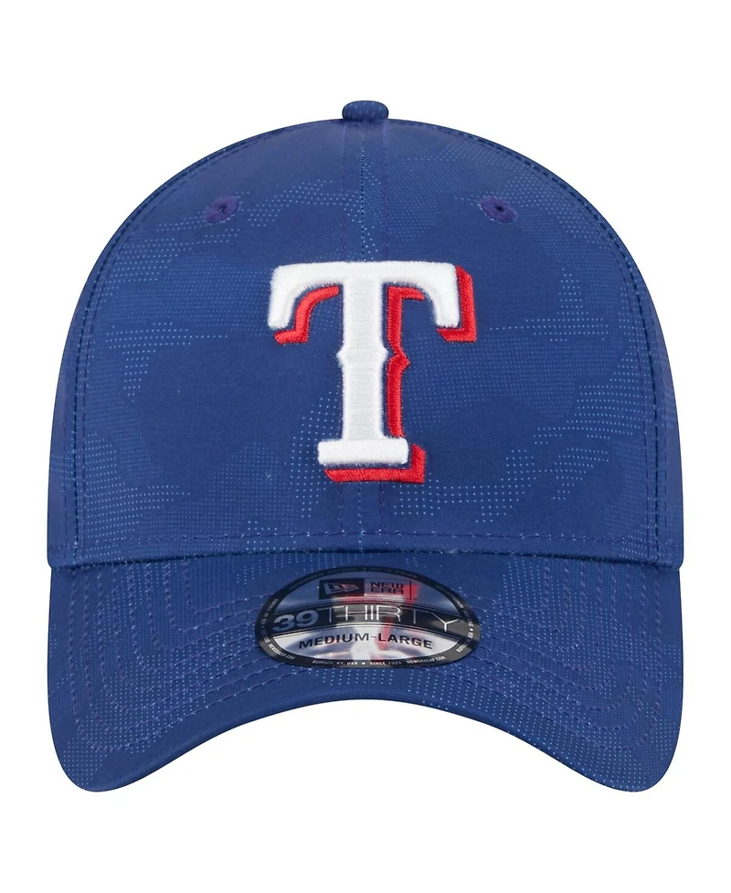 New Era Men's Royal Texas Rangers Tonal Camo 39THIRTY Flex Hat