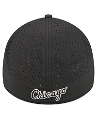 New Era Men's Black Chicago White Sox 39THIRTY A-Frame Perforated Flex Hat