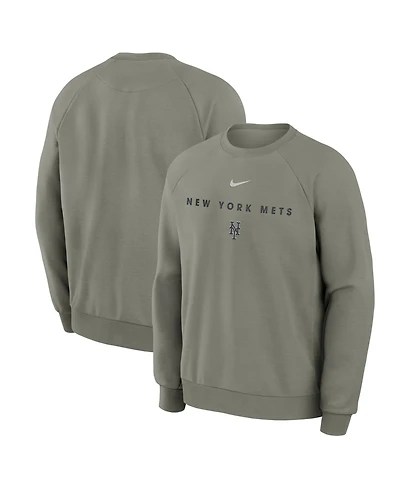 Nike Men's Green New York Mets Statement Primary Raglan Dri-fit Sweatshirt