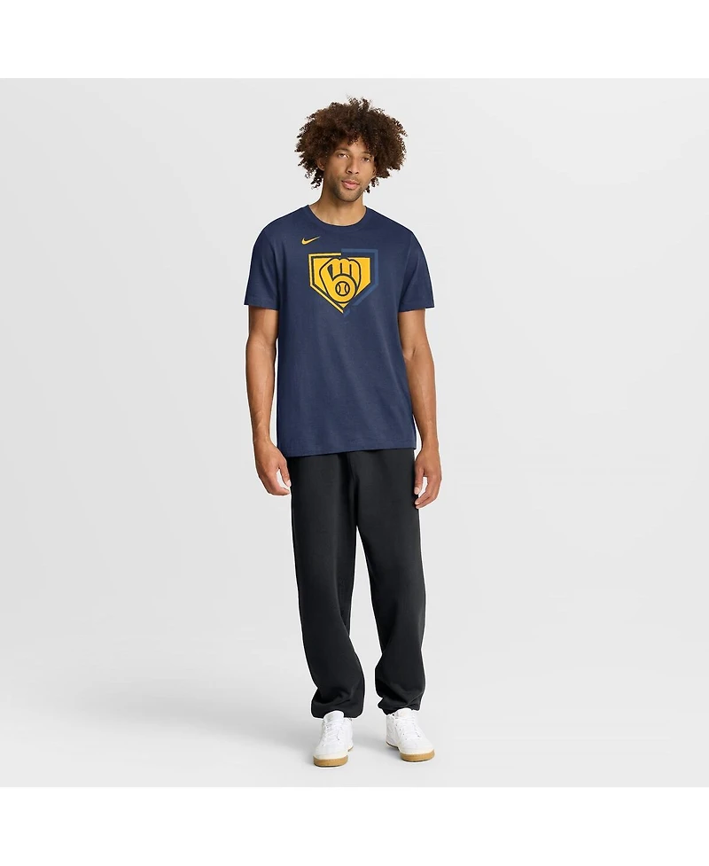 Nike Men's Navy Milwaukee Brewers Icon T-Shirt