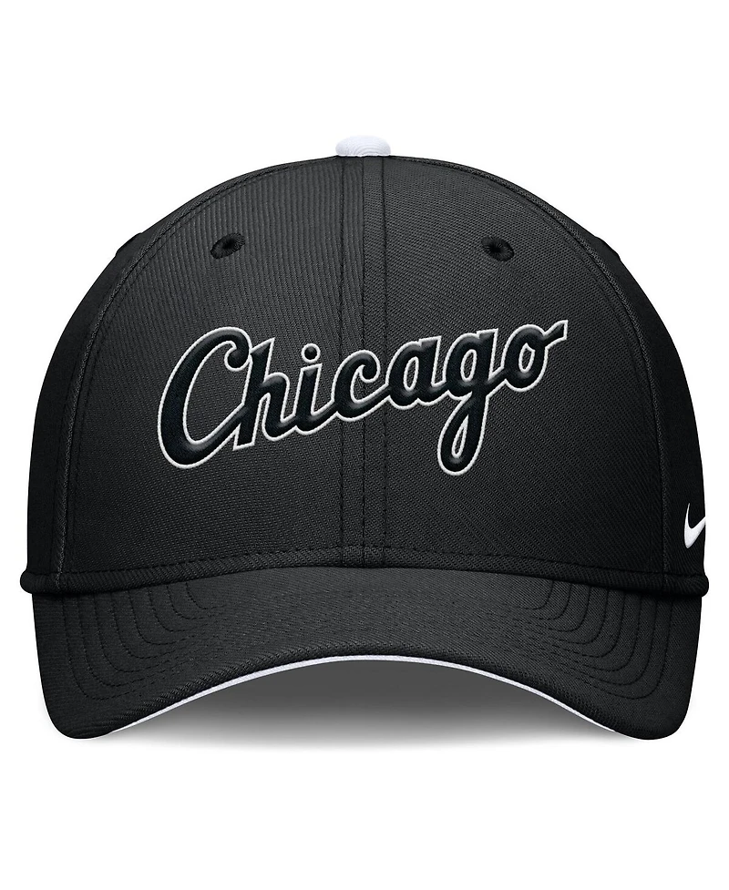 Nike Men's Black Chicago White Sox Primetime Rise Dri-fit Flex Hat