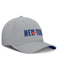 Nike Men's New Era Gray York Mets Primetime Dri-fit Rise Bozz Flex Hat