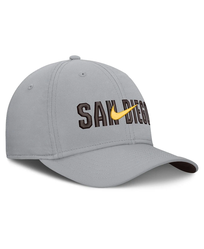 Nike Men's Gray San Diego Padres Primetime Dri-fit Rise Bozz Flex Hat