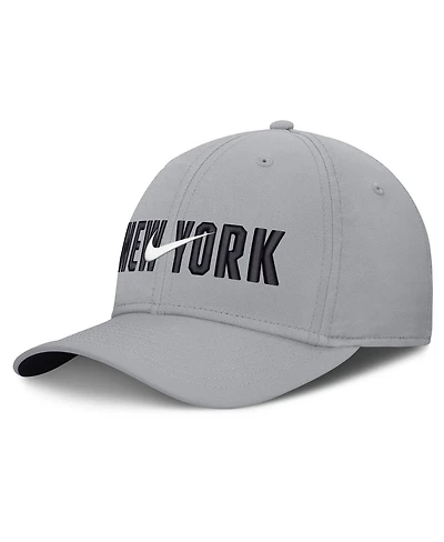 Nike Men's Gray New York Yankees Primetime Dri-fit Rise Bozz Flex Hat