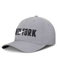Nike Men's Gray New York Yankees Primetime Dri-fit Rise Bozz Flex Hat