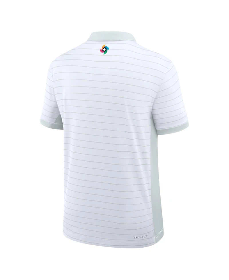 Nike Men's White Japan Baseball 2026 World Classic Victory Striped Dri-fit Polo Shirt