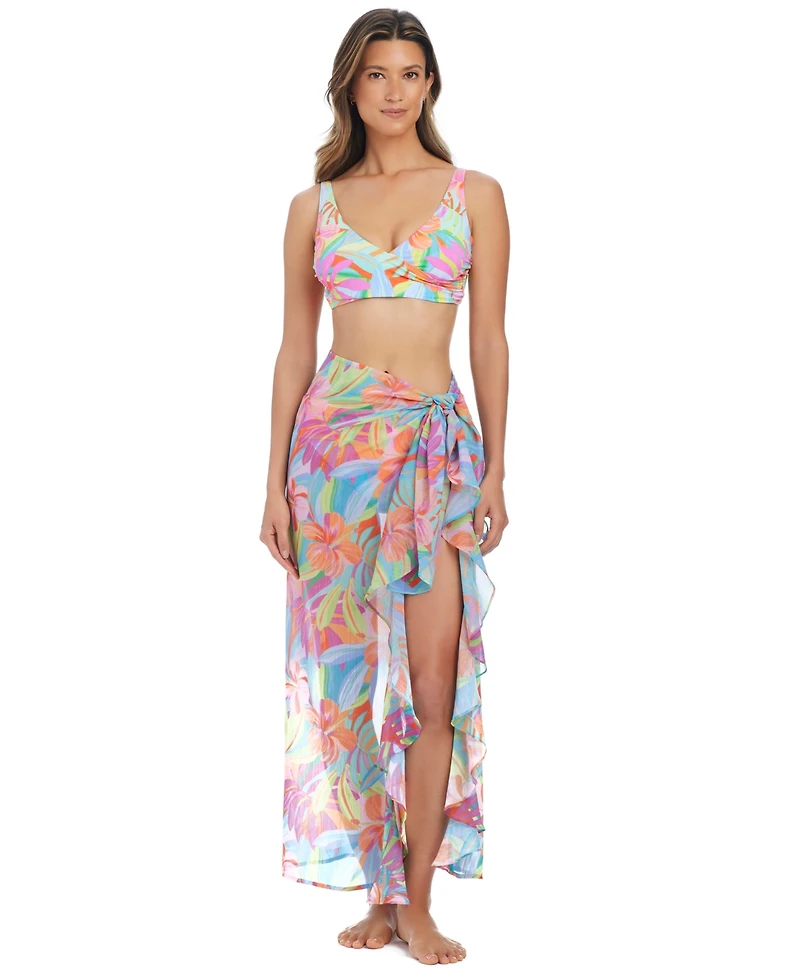 Bleu by Rod Beattie Women's Bellissimo Ruffle Cover-Up Swim Sarong