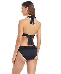 Bleu by Rod Beattie Women's Rufflicious Halter Neck Swim Bikini Top