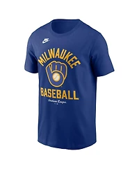Nike Men's Royal Milwaukee Brewers Cooperstown Collection T-Shirt
