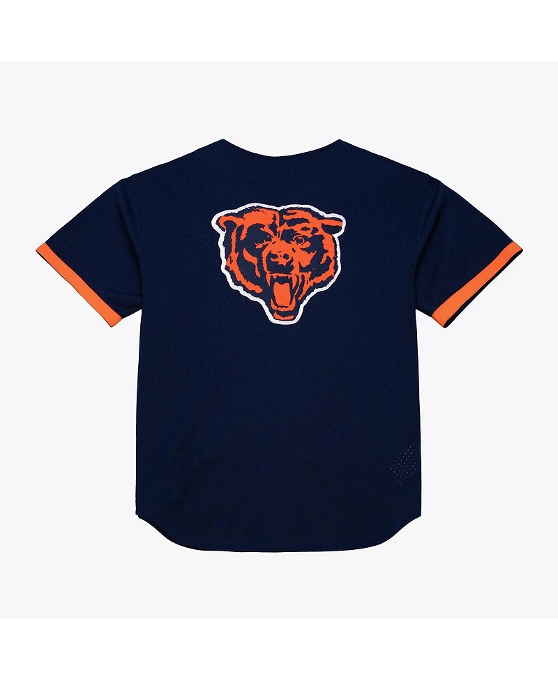 Mitchell & Ness Men's Navy Chicago Bears Head Coach Mesh Full-Button Fashion Jersey