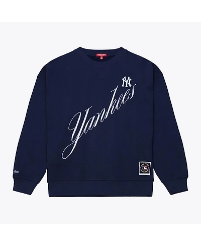 Mitchell & Ness Women's Navy New York Yankees Script Sweatshirt