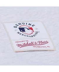 Mitchell & Ness Women's Heather Gray San Diego Padres Script Cropped Boxy T-Shirt