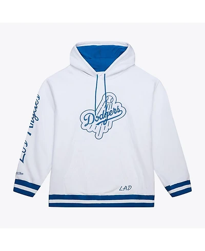 Mitchell & Ness Men's White Los Angeles Dodgers Cooperstown Collection Fleece Hoodie