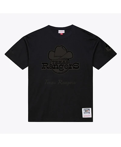 Mitchell & Ness Men's Black Texas Rangers Cooperstown Collection Phantom T-Shirt