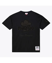 Mitchell & Ness Men's Black Texas Rangers Cooperstown Collection Phantom T-Shirt
