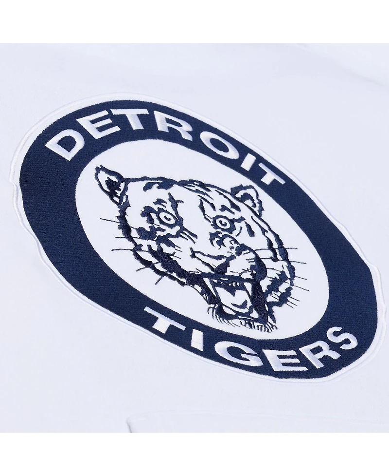 Mitchell & Ness Men's White Detroit Tigers Cooperstown Collection Fleece Hoodie