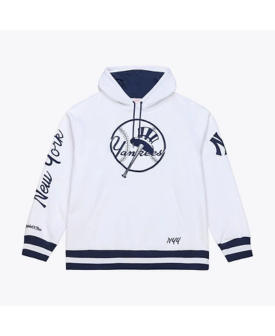 Mitchell & Ness Men's White New York Yankees Cooperstown Collection Fleece Hoodie