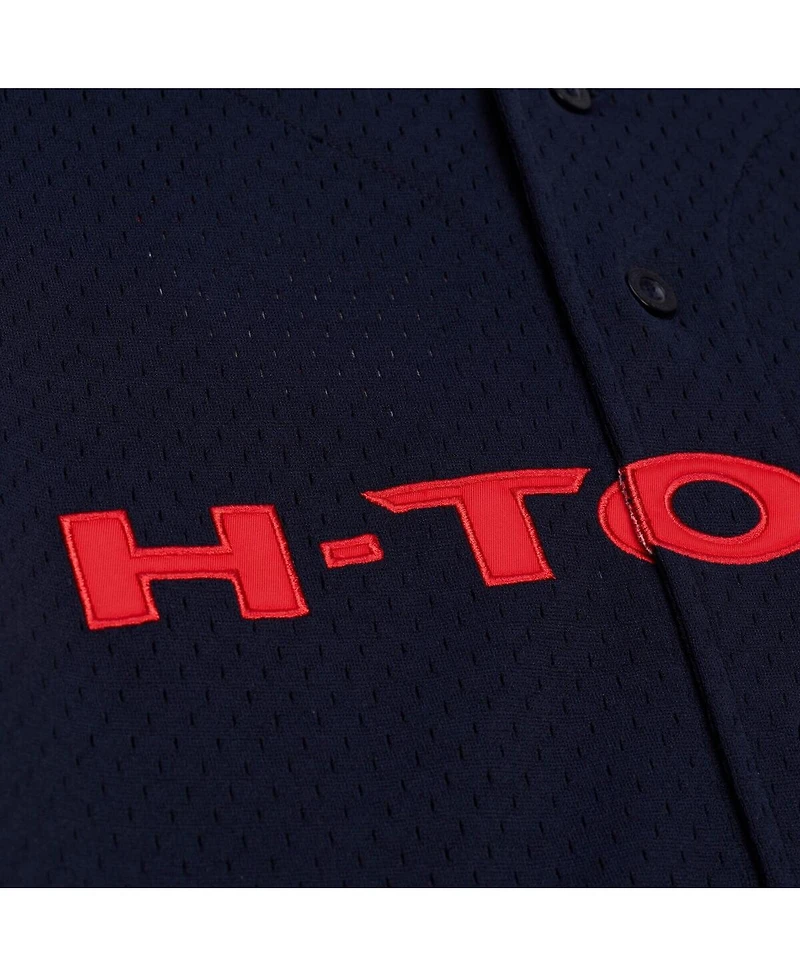 Mitchell & Ness Men's Navy Houston Texans Head Coach Mesh Full-Button Fashion Jersey