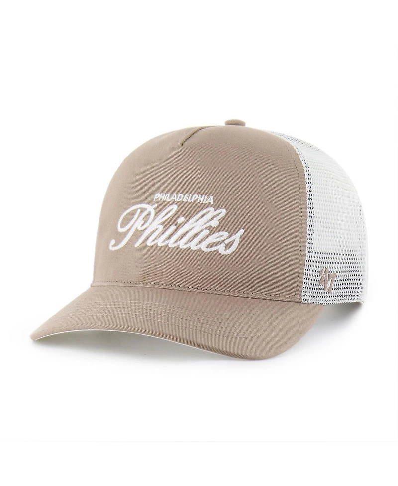 '47 Brand Men's Brown Philadelphia Phillies Foundational Mesh Hitch Adjustable Hat