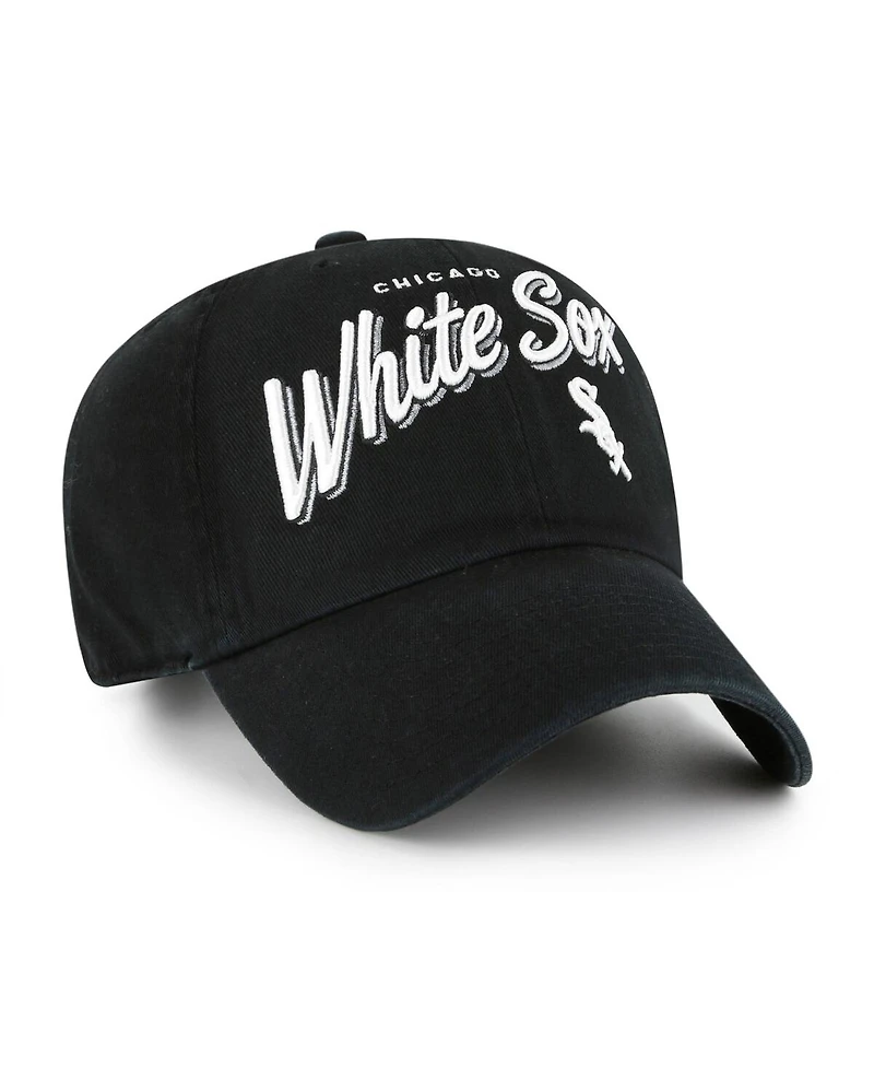 '47 Brand Women's Black Chicago White Sox Ariana Clean Up Adjustable Hat