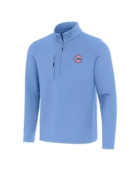 Antigua Men's Powder Blue Chicago Cubs Alternate Logo Insider Quarter-Zip Pullover Sweatshirt