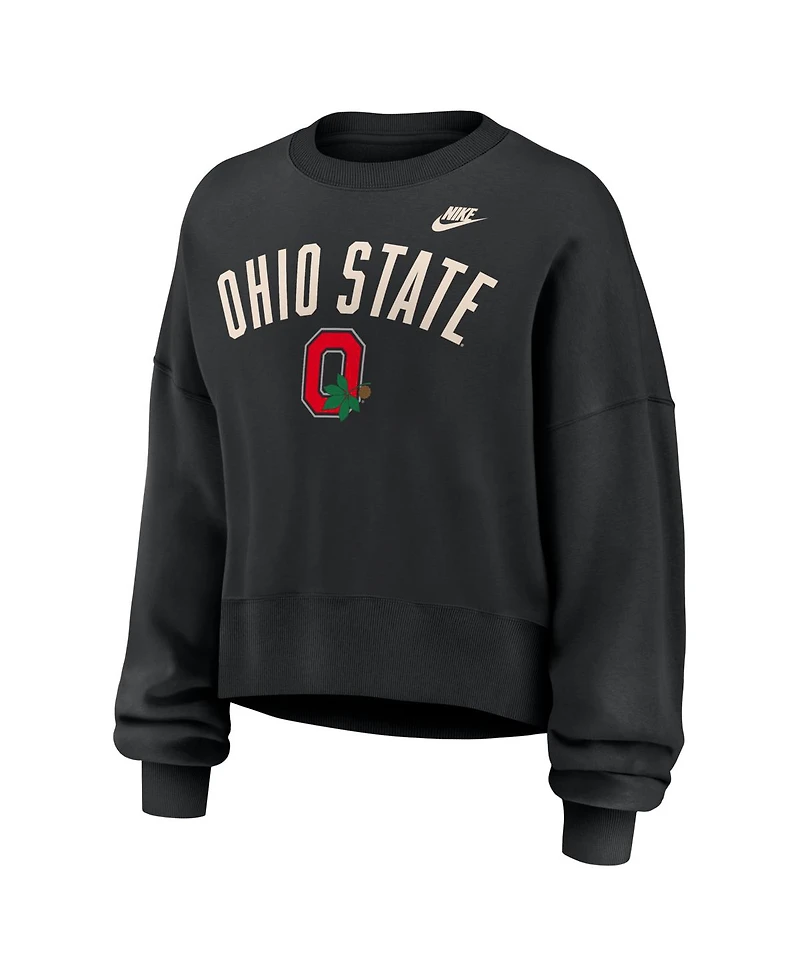 Nike Women's Black Ohio State Buckeyes Legacy Fleece Sweatshirt