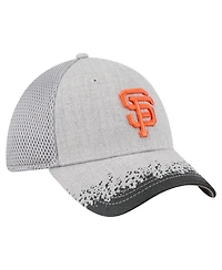 New Era Men's Gray San Francisco Giants Visor Paint Splatter 39THIRTY Flex Hat