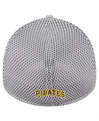 New Era Men's Gray Pittsburgh Pirates Visor Paint Splatter 39THIRTY Flex Hat
