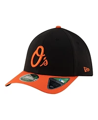 New Era Men's Black Baltimore Orioles Alternate Player Replica 39THIRTY M-Crown Flex Hat