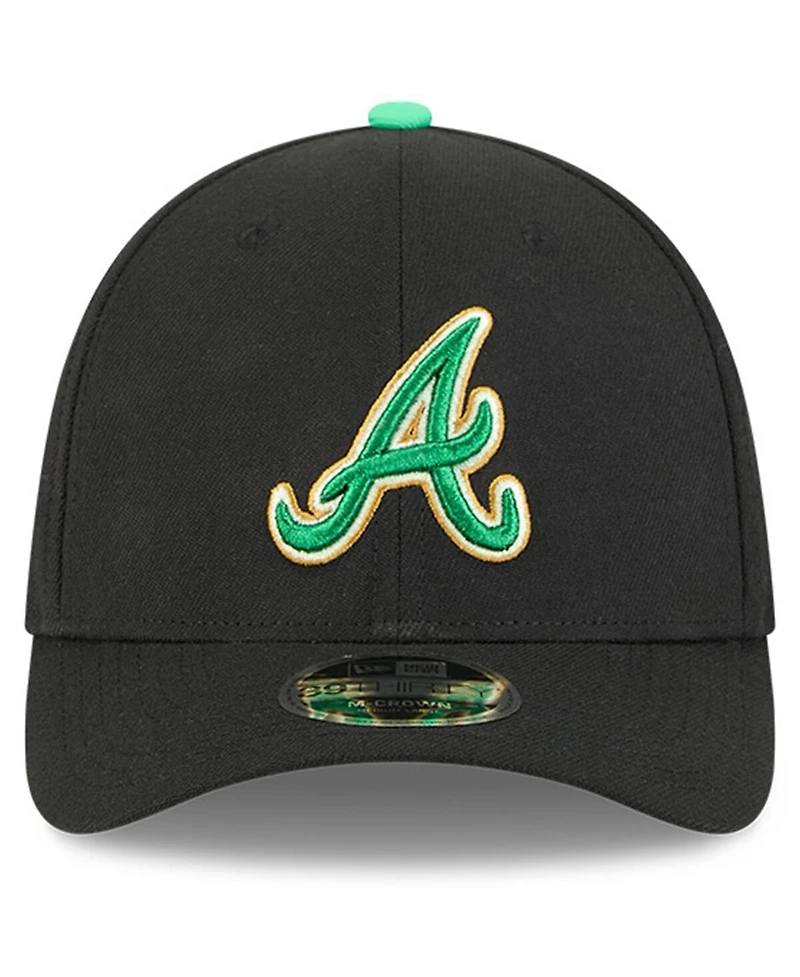 New Era Men's Black Atlanta Braves 2026 St. Patrick's Day 39THIRTY Flex Hat