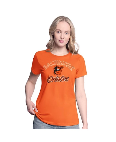 G-iii 4Her by Carl Banks Women's Orange/Heather Gray Baltimore Orioles Short-Sleeve and Long-Sleeve T-Shirt Combo Pack