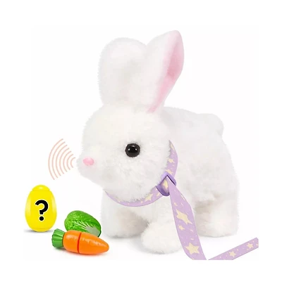 Sperric Interactive Easter Plush Bunny with Carrot Cabbage & Spinner Egg Toys