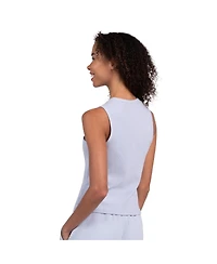 Starter Women's Pastel Blue Detroit Lions Travel Pastels Cropped Tank Top