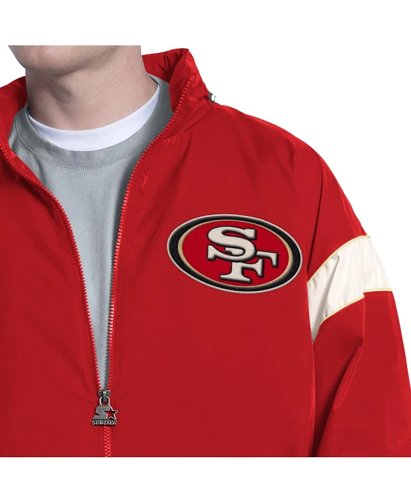 Starter Men's Scarlet San Francisco 49ers The Gust Full-Zip Hoodie