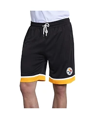 Starter Men's Black Pittsburgh Steelers Power Play Mesh Shorts