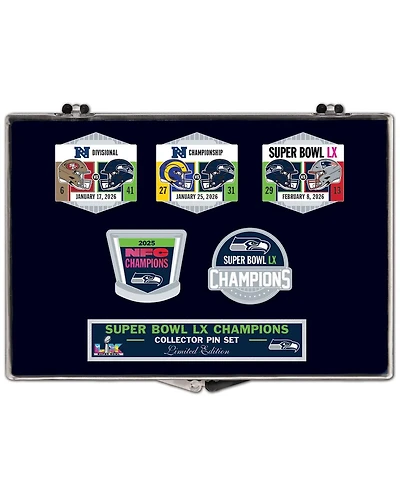Wincraft Seattle Seahawks Super Bowl Lx Champions Five-Piece Collector Pin Set