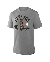 Fanatics Men's Heather Gray San Francisco Giants Nostalgia Tri-Blend T-Shirt