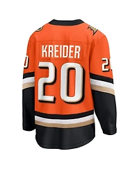 Fanatics Men's Chris Kreider Orange Anaheim Ducks Home Breakaway Jersey