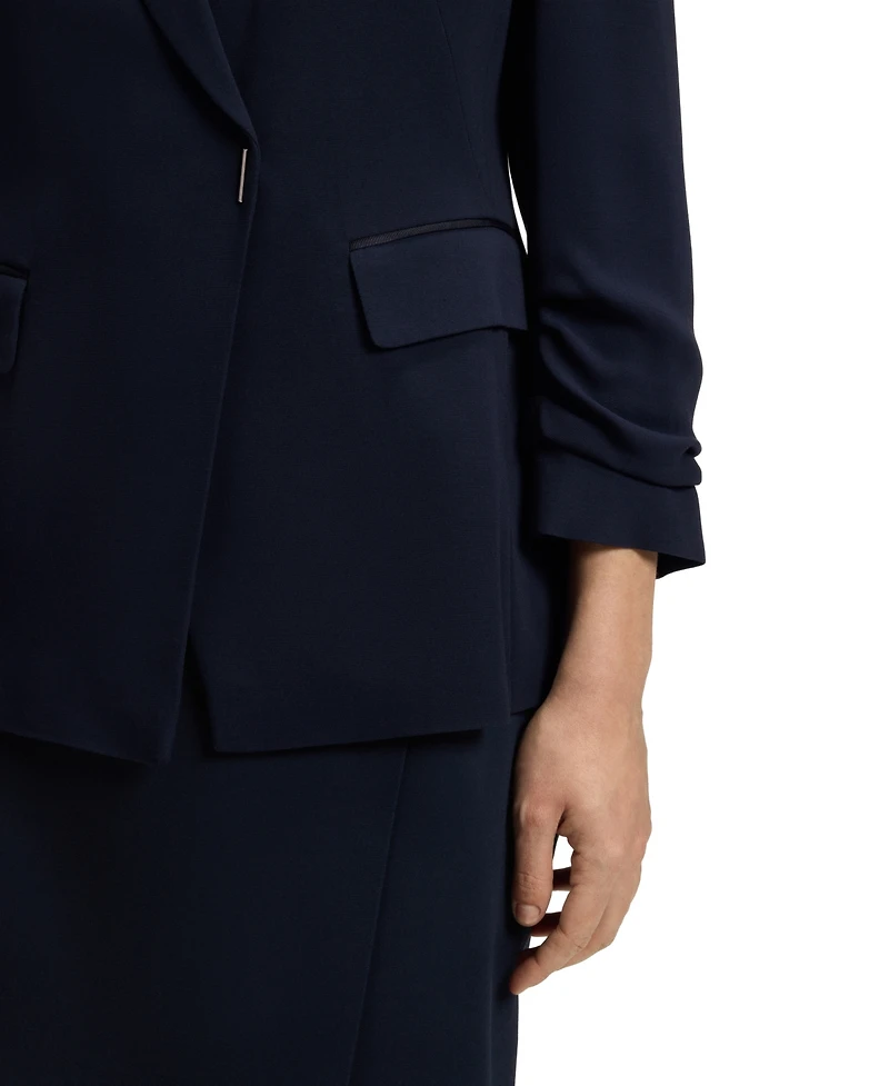 Boss by Hugo Women's Press-Stud Closure Slim-Fit Blazer