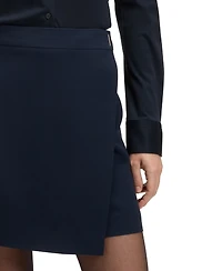 Boss by Hugo Boss Women's Wrap Front Crepe Mini Skirt