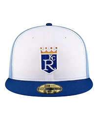 New Era Men's White/Light Blue Kansas City Royals Authentic Collection On-Field 59FIFTY Fitted Hat