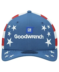 New Era Men's Blue Dale Earnhardt Coolera 9SEVENTY Flag Adjustable Hat