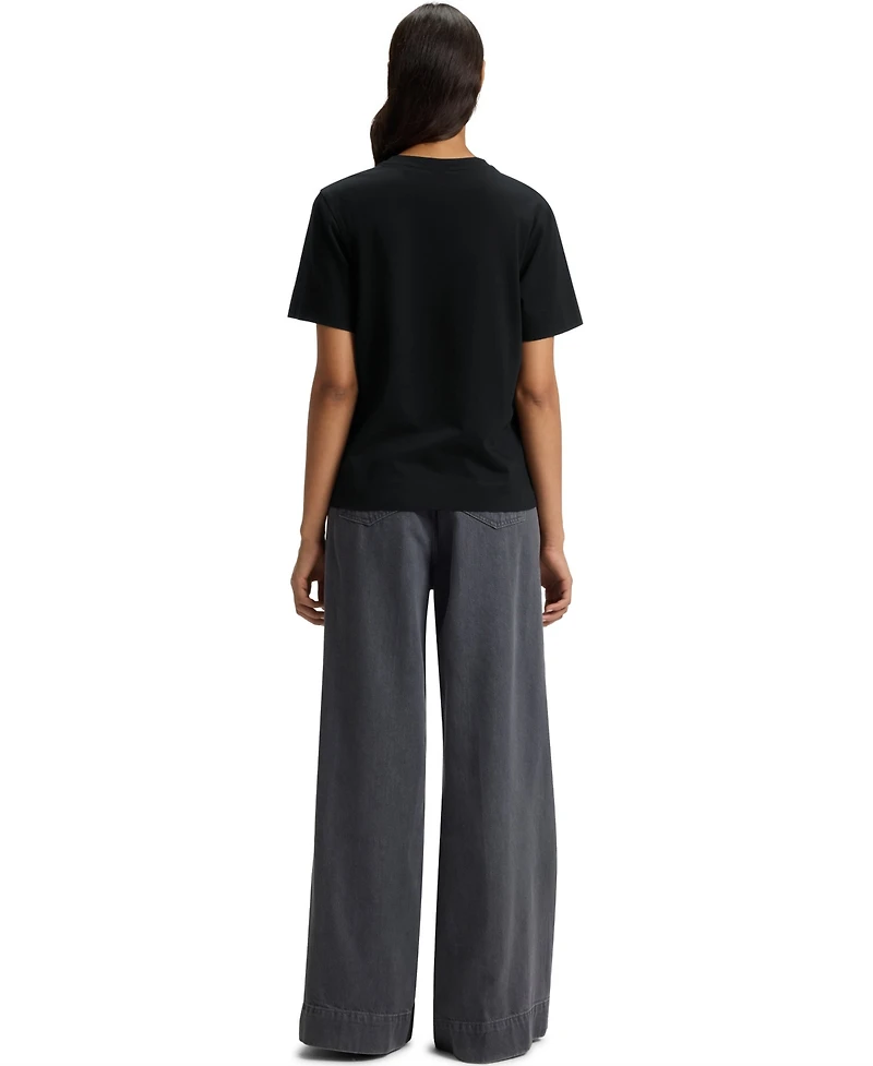 Boss by Hugo Boss Women's Mercerized-Cotton Rhinestone Double B T-Shirt