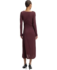 Boss by Hugo Women's Matte Jersey Gathered Detail Dress