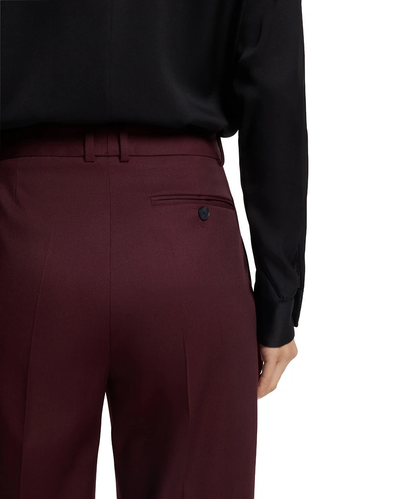 Boss by Hugo Boss Women's Virgin-Wool Twill Regular-Fit Pants