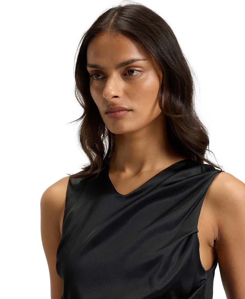 Boss by Hugo Boss Women's Stretch-Silk Asymmetric-Hem Top