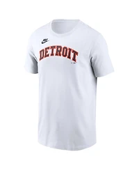 Nike Men's White Detroit Tigers Cooperstown Collection Wordmark T-Shirt