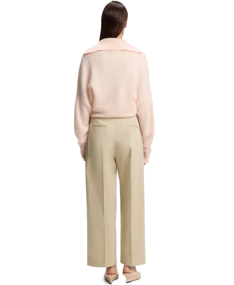 Boss by Hugo Women's Stretch Cotton Relaxed-Fit Culottes Pants