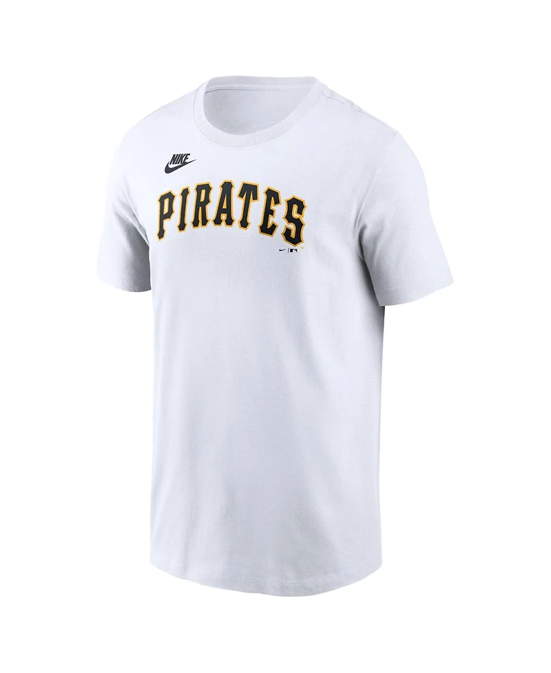 Nike Men's White Pittsburgh Pirates Cooperstown Collection Wordmark T-Shirt